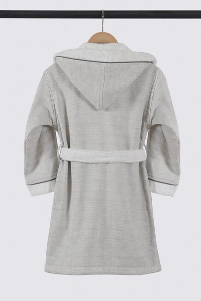 Ecocotton Μπουρνούζι για αγόρι - Hasna Grey, Βιολογικό Βαμβακερό Λινό
