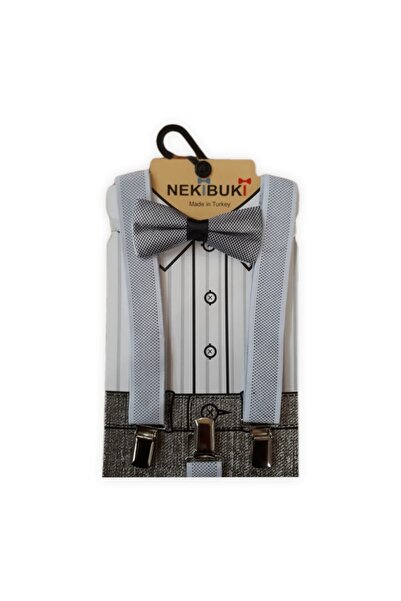 NEKİBUKİ Pantolon Askısı Ve Papyon Takım