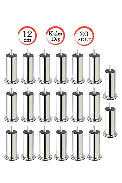 TMMH Tedarik Merkezi Baza Ayağı Koltuk Ayağı Kanepe Ayağı Civatalı 12 Cm 3/8 ...