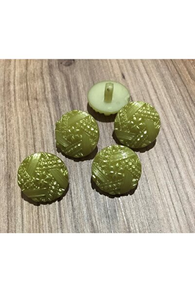Öztürk Serrated Plastic Pearl Button 19mm. 5 Pack.