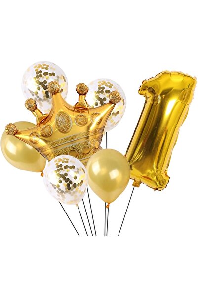 BİDOLUMUTLULUK Kral Taçlı Doğum Günü Seti Happy Bırthday