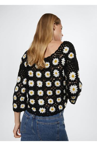 MANGO Woman Kadın Siyah Kazak