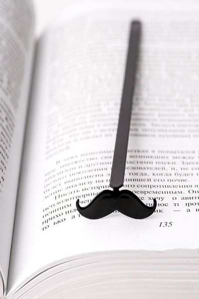 Hobi Demir Sanat Bookmark with Mustache Figure