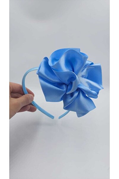 ALAZ TASARIM HOBİ Lohusa Terlik Taç Seti Fiyonklu Mavi