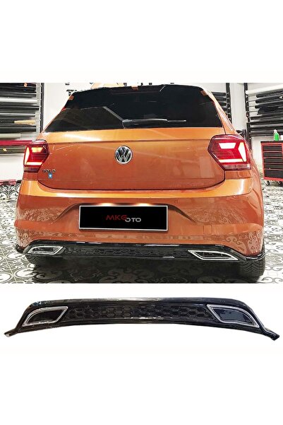 Genel Markalar Vw Polo Mk6 Sport Difüzör + Krom Egzos Piano Black 2018+ Abs P...