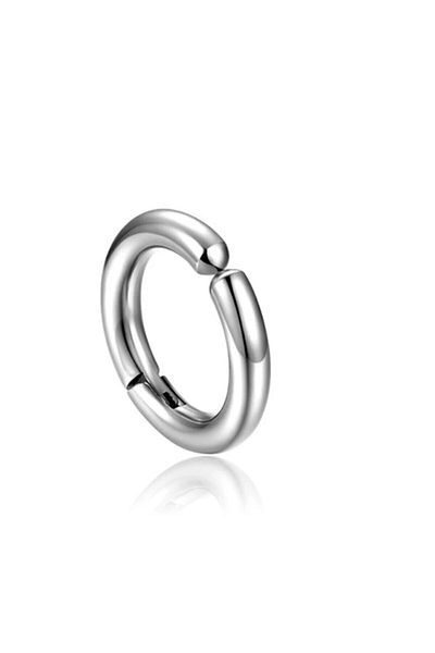 The Collection Non-Hole Compression Steel Thick Hoop Men's Earrings