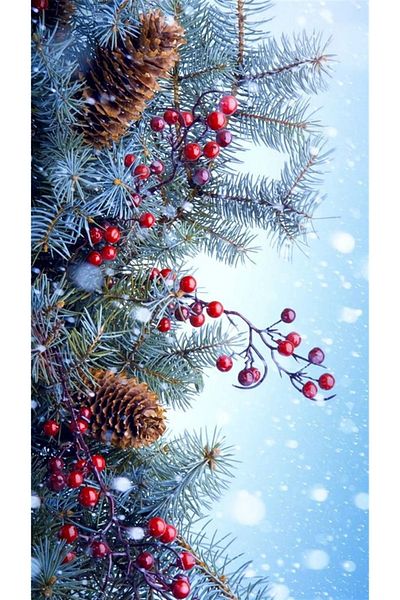 Marcel Kristal Tablo Marcel Art - Christmas Tree Diamond Mosaic Painting 53x97cm