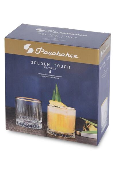 Paşabahçe Golden Touch Elysia Soft Drink Glass 4 Pcs 210 Cc 050oa