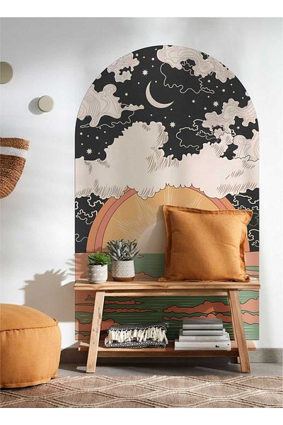 Piksel Grafik The Sun Will Rise Bohemian Wall Sticker