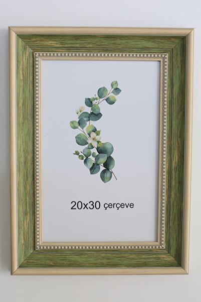 oversstore Dekoratif 20x30 Marina Çerçeve Yeşil Krem
