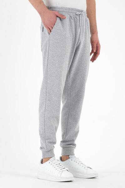 mmetalic Γκρι ανδρικό φούτερ με ετικέτα στην πλάτη και στις πλαϊνές τσέπες κανονική εφαρμογή