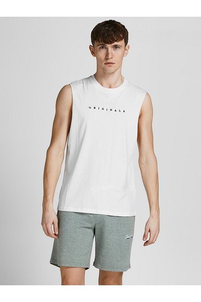 Jack & Jones Copenhagen Sleeveless Tee Sn Men's White Undershirt 12210016-01