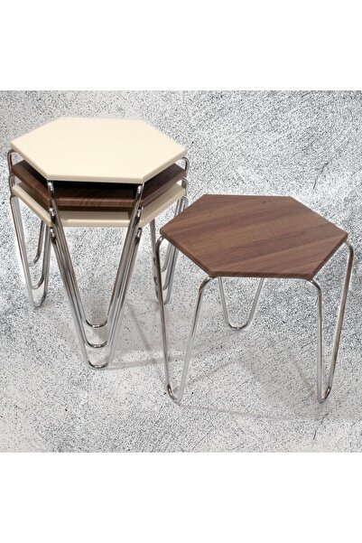 Veys Sehpa 4 Lü Piramit Zigon Sehpa