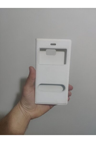 İVEYS Samsung Galaxy Note Fan Edition Kapaklı Kılıf Beyaz