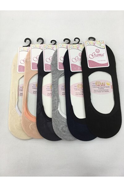 Gama Çorap 6 броя тънки летни дамски балерини от микромодал, 100% естествени, без найлон, едноцветни, силиконови