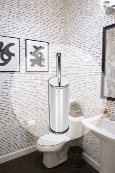 Chrome Toilet Sink Brush Stainless Metal Bowl Brush