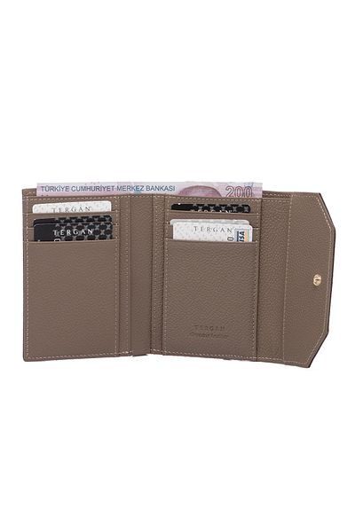 Tergan Brown Leather Women's Wallet 05809r3s