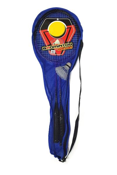 SLİPT Çantalı Bedminton Seti 2 Raket 1top Mavi Çantalı