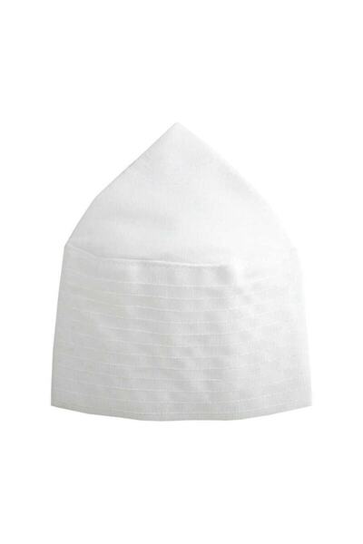 Tahir Kumaş Namaz Takkesi Beyaz