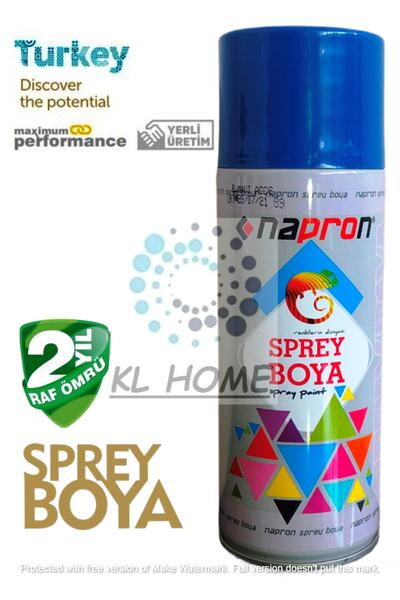 KL HOME Boncuk Mavi Sprey Boya 400ml Uygun Büyük Boy -2yıl Raf Ömrü