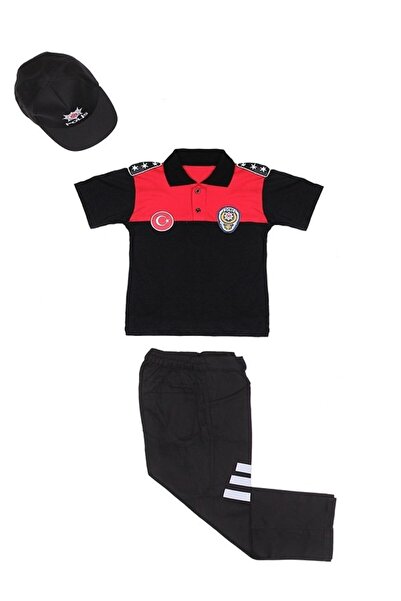 NOBLE STORE Çocuk Yunus Polis Kıyafeti Polo Yaka Komple Set