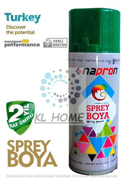 Napron Çimen Yeşil Sprey Boya 400ml Uygun Büyük Boy -2yıl Raf Ömrü