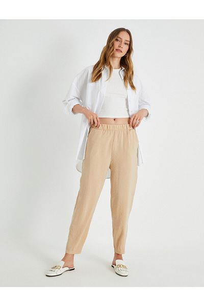 Koton Pantaloni cu buzunar cu talie elastică