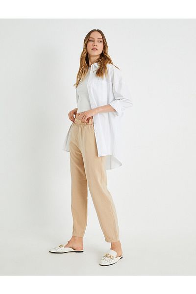 Koton Pantaloni cu buzunar cu talie elastică