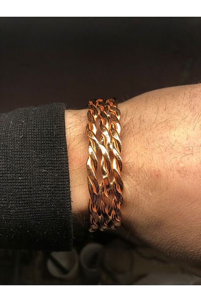 KAVELE Pure Copper 3-Piece Twisted Bracelet