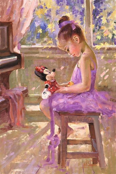 Marcel Kristal Tablo Diamond Mosaic Painting in Little Ballerina Room 35x55cm
