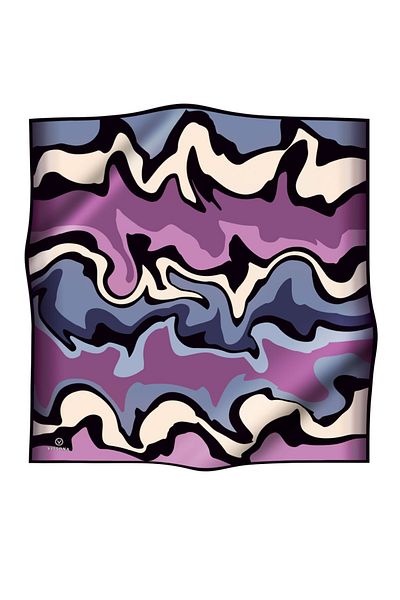 Vissona Γυναικείο Μεταξωτό Φουλάρι Indigo Lilac
