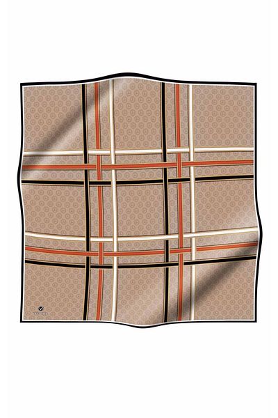Vissona Γυναικείο μεταξωτό κασκόλ Twill Beige Tan