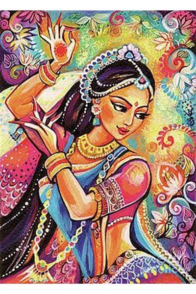 Marcel Kristal Tablo Dancing Indian Girl Marcel Art Diamond Mosaic Painting 36x51cm