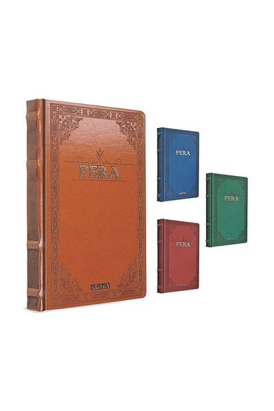 Gıpta Pera Thread Stitched Leather Cover Notebook (17*24)-160 Sheets Plain (stand)