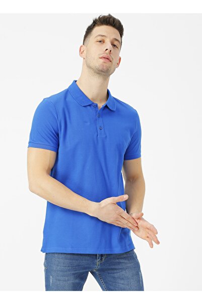 LİMON COMPANY قميص بولو رجالي من القطن بأكمام قصيرة ليموني