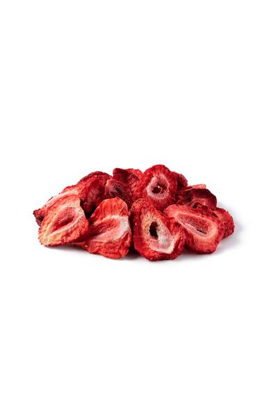 Crispina Daily Dondurularak Kurutulmuş Meyve Çilek Freeze Dried Çilek Meyve Cipsi Doğal Vegan Glutensiz 12'li