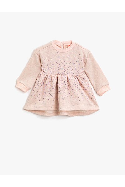 Koton guler rotund cu imprimeu Rochie cu mâneci lungi cu paiete