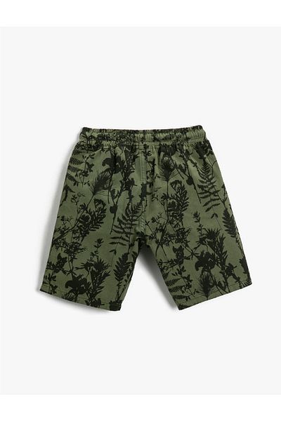 Koton Printed Waist Lace Shorts Cotton