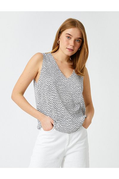 Koton Tank top w kropki z dekoltem w kształcie litery V