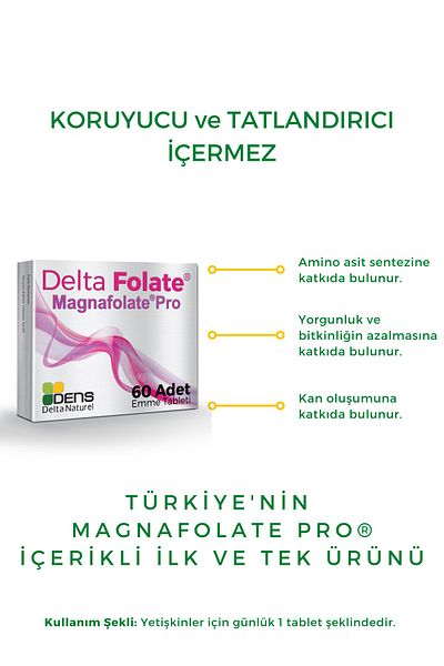Dens Delta Naturel Delta Folate Magnafolate Pro 60 Intake Tablet