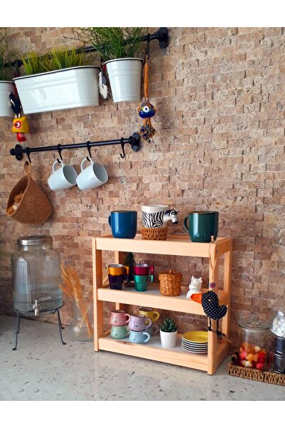 Masal Oyuncak Ahşap Çok Amaçlı Raf