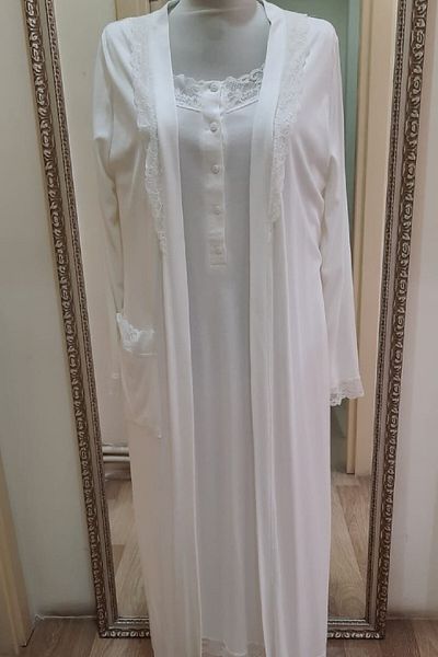 Nena Ecru Nightgown Dressing Set