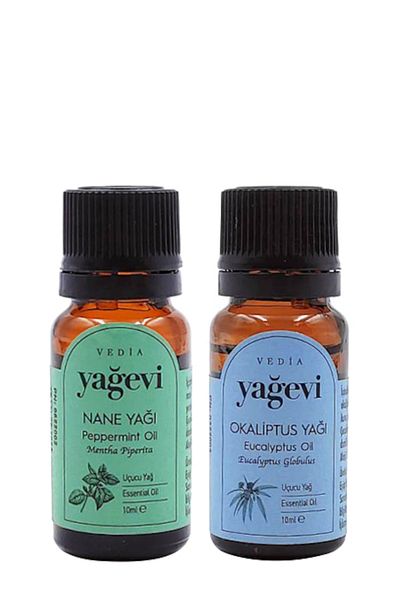 Yağevi 10 ml Pure Eucalyptus and Mint Oil - Essential Oil Set of 2