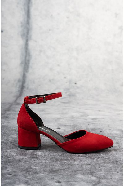 Reyonda ayakkabı Women's Red Classic Heeled Shoes