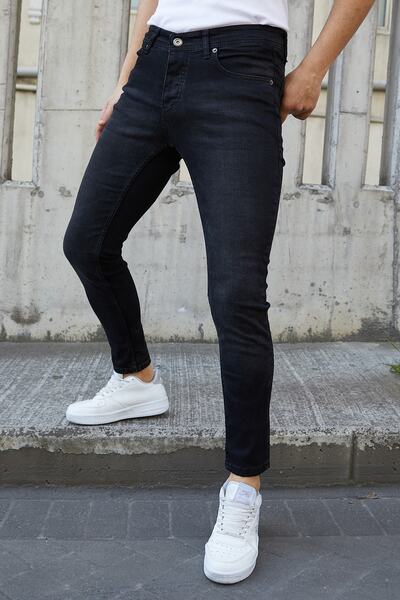 Ser Joven Ανδρικό παντελόνι με μαύρη πέτρα εφαρμοστό ελαστικό ύφασμα Jean