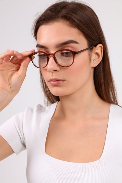 PETİTO Talita Brown Leopard Patterned Blue Light Protective Screen Glasses
