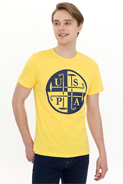 U.S. Polo Assn. Κίτρινο ανδρικό μπλουζάκι