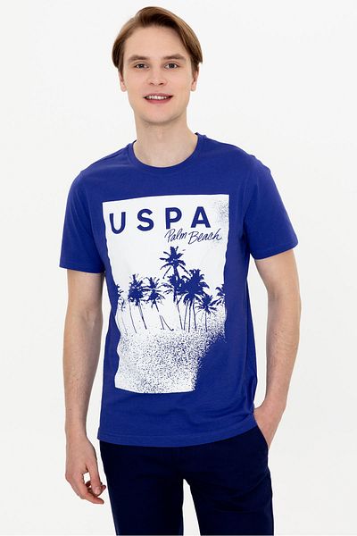 U.S. Polo Assn. Μπλε ανδρικό μπλουζάκι