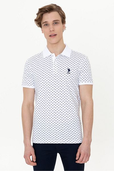 U.S. Polo Assn. Ανδρικό λευκό μπλουζάκι