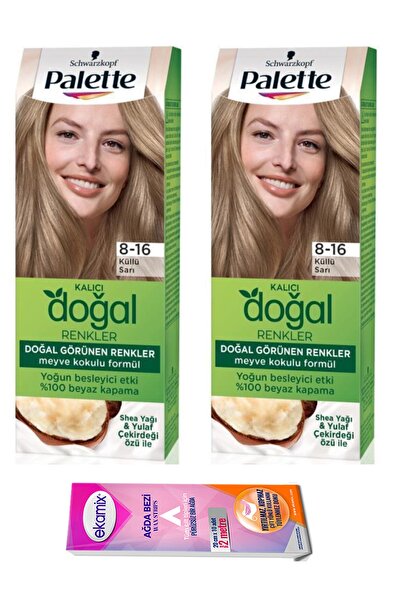 PALETTE NATURAL COLORS Palette Kalıcı Doğal Renkler Saç Boyası 2 Adet 8-16 Kü...